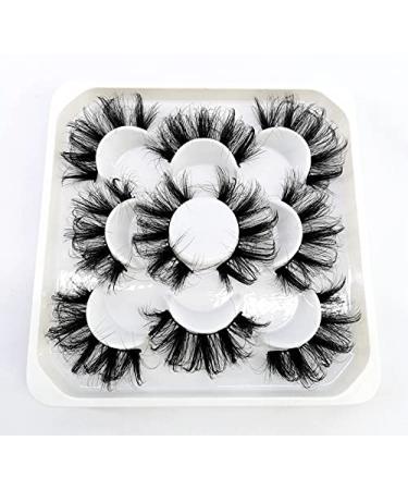 HBZGTLAD new 5 Pairs 25 mm 3d Mink Lashes Bulk Faux with Custom Natural Mink Lashes Pack Short Wholesales Natural False Eyelashes (QZ-01)