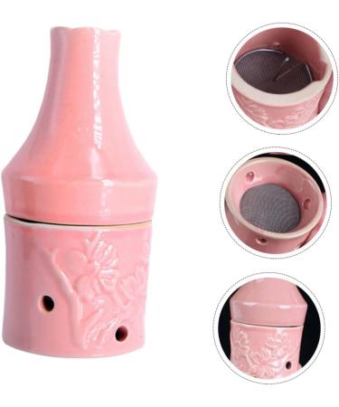 Beavorty Peach Blossom Moxibustion Ceramic Bottle - Smoke-Free Moxa Tank & Chinese Massage Tools - Roller Massager & Gua Sha Cup in Pink Fabric Box - Buy Online on GoSupps.com
