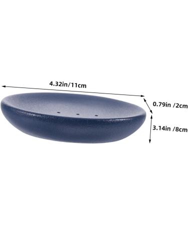 Cabilock 4 Pcs Soap Box Bathroom Soap Holders Bathroom Accessories Simple Soap Dish Ceramics Dark Bluex2pcs 11.00X8.00X2.00CMx2pcs - Buy Online on GoSupps.com