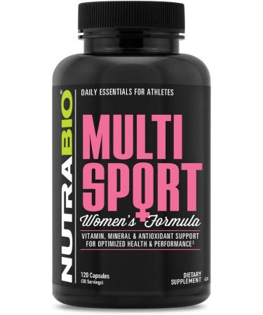 NutraBio Multisport for Women - Women's Multivitamin with Antioxidants - 120 Veg Capsules - Buy Online on GoSupps.com