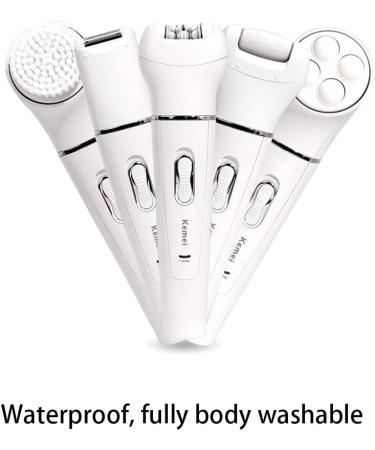 2023 5-in-1 Rechargeable Hair Removal Set with Epilator & Cleansing Brush - Painless Beauty Tools Kit for All Skin Types - Buy Online on GoSupps.com