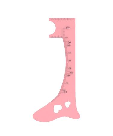 Eyebrow Ruler Eye Brow Stencils for Women | Quick Eye Makeup Tool Eyebrow Shaping Aid Brow Measuring Tool for Perfect Eye Liner & Lip Lines Pink