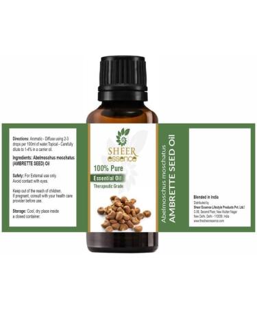 Ambrette Seed Oil 15 ML - 100% Pure Natural Therapeutic Grade Essential Oil | Uncut & Undiluted Abelmoschus Moschatus - Shop Now - Buy Online on GoSupps.com