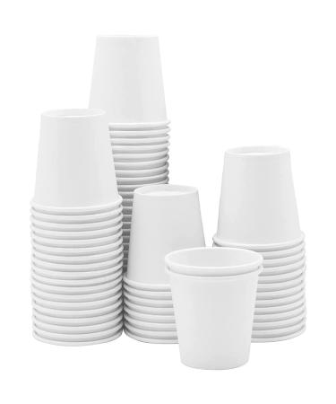 Spactz White Paper Cups Small Disposable Bathroom Espresso Mouthwash Cups Dispenser Disposable Cups (100 Pack) 3Oz