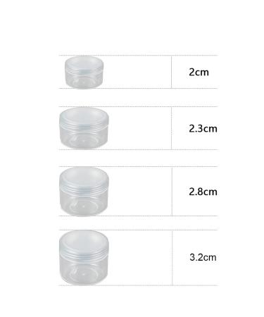 Liujzzi 20-Piece Travel Cosmetic Container Set | Glass Pots with Clear Lids for Creams Samples & Makeup Storage (5g 10g 15g 20g) - Buy Online on GoSupps.com
