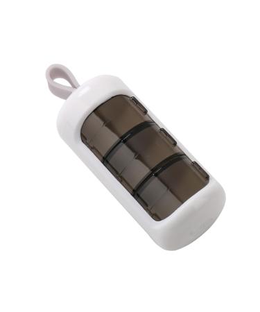 Tablet box Pill dose Pill dose Small for on the go pill box for vitamins good tight power maintaining medical properties.(Minimalist white)