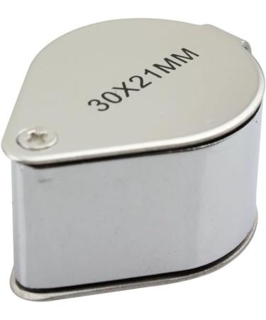 iKKEGOL 30x 21mm Glass Jeweler Loupe Eye Magnifier, Metal Body - Silver - Buy Online on GoSupps.com