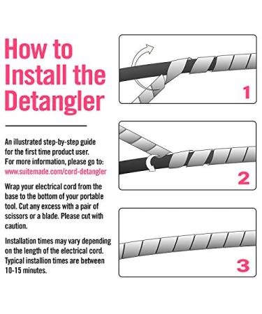 CORD DETANGLER for Curling Irons Hair Straighteners & Blow Dryers - 10-Feet Hot Pink | International Shipping Available - Buy Online on GoSupps.com