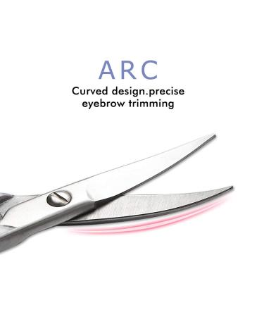 LIVINGO Premium Curved Nose Hair Scissors Set for Men & Women - 2 PC Kit for Beard, Mustache, Ear, Facial Hair, Eyebrows, Eyelashes - Buy Online on GoSupps.com