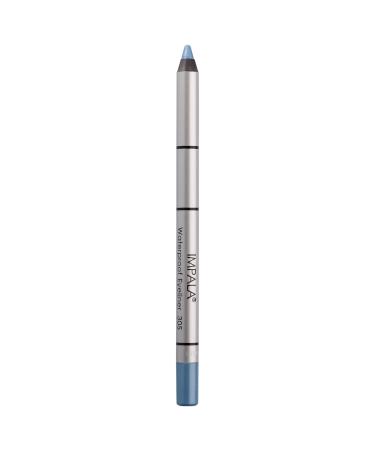 IMPALA | Creamy Waterproof Light Blue Eyeliner Pencil 305 | Defined Contour or Smokey Effect | Dense and Creamy Texture Easy to Apply | Bright Long-Lasting and Water-Resistant Color 305 Light Blue