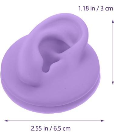 ARTIBETTER 2 Pcs Silicone Ear Models for Jewelry Display & Teaching - Purple - Buy Online on GoSupps.com