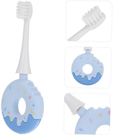 HOMSFOU Manual Toothbrush for Kids - Blue Silica Gel Cleaning Brush (1 Piece) | International Shipping Available - Buy Online on GoSupps.com