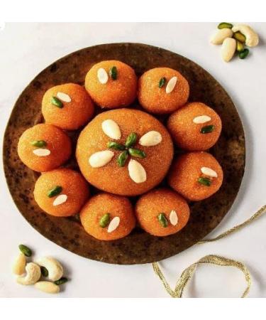Motichoor Laddu 750g Indian Traditional Sweet Best Gift For All Occasions Raksha Bandhan Marriage Diwali Holi Ganesh Chaturthi Festival Treat For Family & Friends