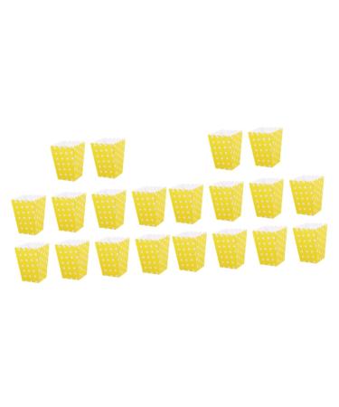 Zerodeko 20 Pcs Boxes Gardening Tools Wooden Handle Movie Night Practical Storage Cap for Pencil Cookie Containers Leather Bottle Holder Snacks Container White Popcorn European and American