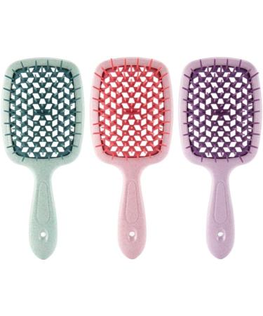 Comb 1 Piece Of Wide Tooth Air Cushion Comb Salon Scalp Massage Comb Brush Wide Tooth Comb (Color : Purple) - Buy Online on GoSupps.com