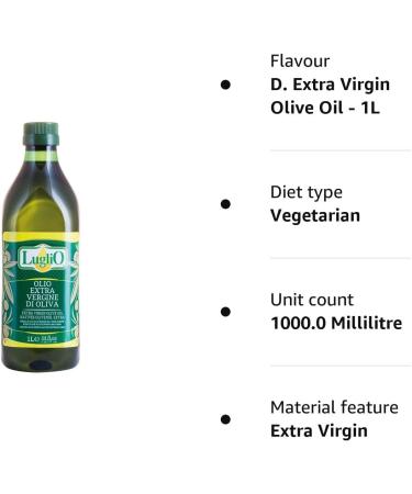 Olio Luglio - Extra Virgin Olive Oil | Cold Pressed (1 Litre) D. Extra Virgin Olive Oil - 1L - Buy Online on GoSupps.com