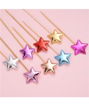 100Pcs Cupcake Toppers Heart Star and Crown Cupcake Toppers Mini Cake Toppers Colorful Cake Decorations DIY Dessert Fruits Picks Party Decorative Accessories (Mixed Color 1) - Buy Online on GoSupps.com