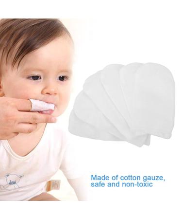 Kid Baby Finger-cot Elastic Brush Set for Oral Care | 6Pcs Cotton Gauze Oval Deciduous Toothbrush Tool - Buy Online on GoSupps.com