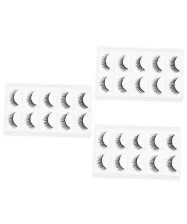 Angoily 15 Pairs Short False Eyelashes Thick Eyelash Reusable Eyelashes Elf Eyelashes Faux Dramatic Eyelashes Fiber Eyelashes Fake Lashes Curly Eyelashes 3d Extend Artificial Fiber Make up