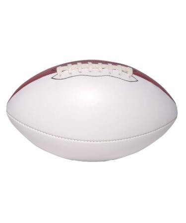 Ballstars Autograph Blank Full 12 Inch Football | Regulation Size | Football Trophy for Signing with Two White Panels Football without Base