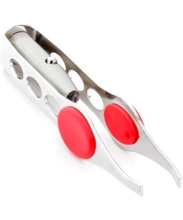 2pcs LED Eyebrow Tweezers - Stainless Steel Hair Removal Makeup Tools with LED Lighting - Buy Online on GoSupps.com