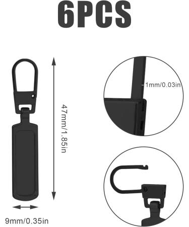 Toymis 6-Piece Universal Zipper Repair Kit - Removable Metal Pulls for Jackets Clothing Pants Jeans Luggage & Handbags - Durable Black Zippers - Buy Online on GoSupps.com