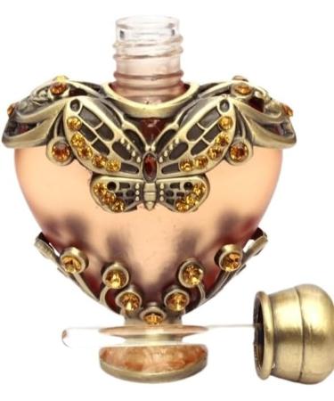 DFJOENVLDKHFE Perfume Bottle Empty Frosted Glass Essential Oil Bottle Refillable Empty Jewelry Decoration Crystal Bottle Bronze color 10ml - Buy Online on GoSupps.com