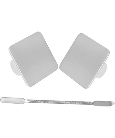 Buy Toddmomy 2 Sets Stainless Steel Ring Palette Outdoor Makeup Set - Mini Silver 11.6x0.6CM | International Shipping Available - Buy Online on GoSupps.com