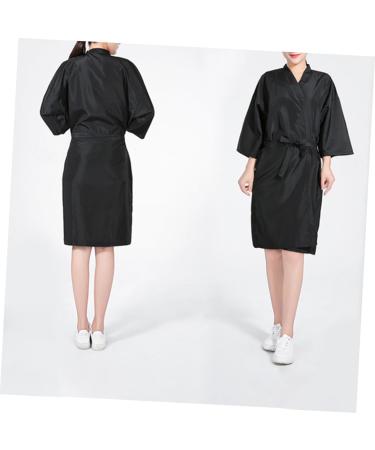 Didiseaon Womens Coat Cape Womens Work Clothes Pajamas for Men Salon Client Smock Work Dress for Women Womens Night Gown Black Kimonos for Women Hair Color Robe Woman Face Apron - Buy Online on GoSupps.com