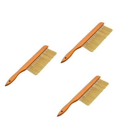 Ipetboom 3 Pcs Beekeeping Cleaning Equipment Beekeeping Tool Wood Tools Bee Tool Single Row Bee Brush 40*10cmx3pcs Picture 1x3pcs