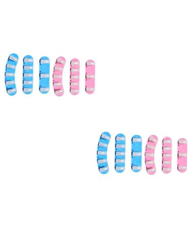 FRCOLOR 4 Boxes Nail Practice Base nail tips holder Nail Tip Practice Base Nail Tips Training Tool Nail Art Tip Holders Tips Practice Display Stand Plastic Tip Stand lotus straight elbow