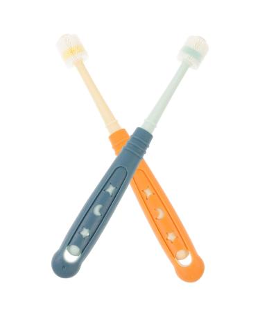 Minkissy 2 pieces 360 toothbrush training toothbrush for toddlers baby toothbrush made of silicone children toothbrush toothbrushes for children travel toothbrush 360-degree toothbrushes Handlich 1 piece (1 Pack)