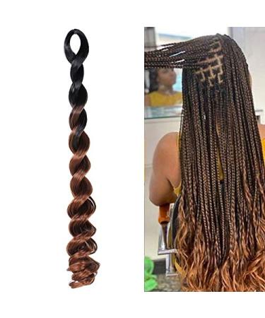 3x Synthetic Ombre Braids Extension - Black-Dark Brown 20 Crochet Hair for Stylish Twists - International Shipping Available - Buy Online on GoSupps.com