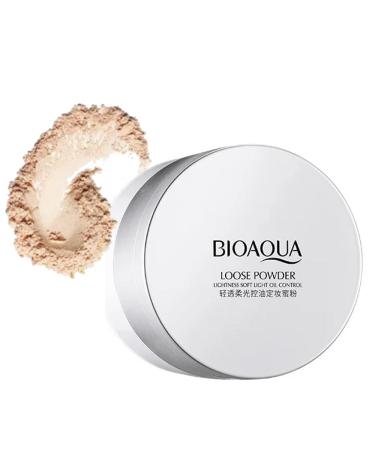 BIOAQUA Lightness Soft Light Oil Control Loose Delicate Powder Covers Skin Blemishes Repair Makeup 3 Colors 15g (3 Light Skin Tone)
