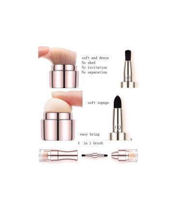 Bling Toman 4 in 1 Makeup Brush Set - Rose Gold Mini Travel Brushes - Buy Online on GoSupps.com