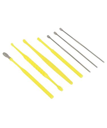 ZJchao 7pcs Ear Wax Removal Tool Kit - Gentle Ear Cleaning Set for Home Use - Upgraded Ear Pick in Yellow - Buy Online on GoSupps.com