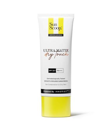SunScoop Ultra Matte Dry Touch Sunscreen SPF 50 PA+++ |Matte Finish | Zinc Oxide & 0.1% ww Salicylic Acid for Oily Acne Prone Skin For Women & Men-45gm