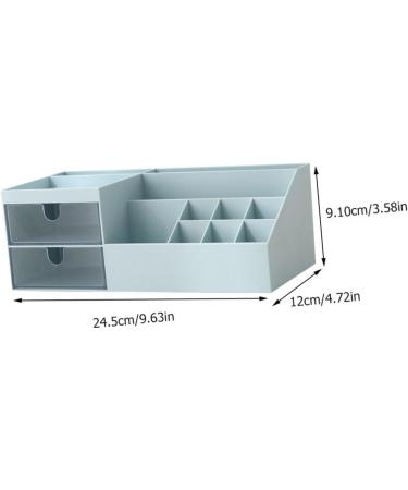 TEHAUX 1pc Box Cosmetic Storage Box Decor Classify Case Cosmetics Organizer Grid Dresser Box Miss 24.5x12cm Blue - Buy Online on GoSupps.com