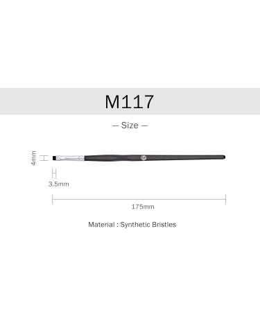 ENERGY Thin Flat Precision Eyeliner Brush - M117 Black | High-Quality Makeup Brush for Precision Application | International Shipping Available - Buy Online on GoSupps.com
