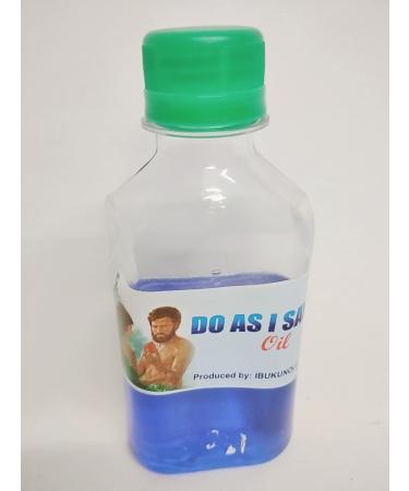 Do As I Say Oil Produced by Ibukuno Blue Liquid in Clear Bottle with Green Cap