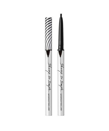 CLIO Sharp So Simple Waterproof Pencil Eye Liner  Micro Precision Tip (2mm)  Twist Up  Self-Sharpening  Long Lasting  Smudge-Resistant  High-Intensity Color  Ultra-Smooth (01 Black) 01 BLACK 1 Count (Pack of 1)