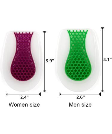 Silicone Gel Heel Cups for Plantar Fasciitis Relief | Women's 4.5-8 | Heel Spurs Cushion - Buy Online on GoSupps.com