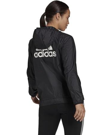 adidas Women's Logo Running Windbreaker - XX-Large - Black/White - Buy Online on GoSupps.com
