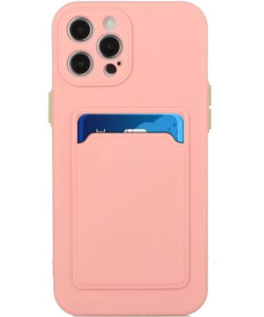 Buy Tivenfezk Nadoli Ultra Thin Silicone Case for iPhone 15 Pro - Shockproof Scratch-Resistant Wallet TPU Cover with Credit Card Holder - Pink - Buy Online on GoSupps.com