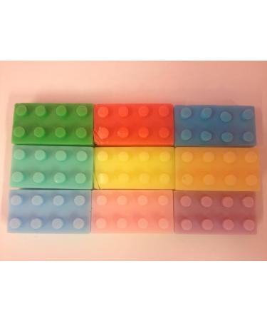 MINI 9x bricks 2-3cm soaps fragrance free suitable for sensitive skin colours will vary