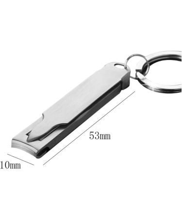 HCHGJKN Nail Clippers Stainless Steel Ultra-thin Foldable Hand Toe Nail Clippers Cutter With Keychain Cutter TrimmerNail Art Tool(Silver) - Buy Online on GoSupps.com