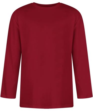 Shop Men's Round-Neck 3/4 Arm T-Shirts | Basic & Stylish Overshirts - XL Wine Color - Buy Online on GoSupps.com
