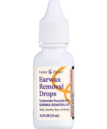 Buy Foster & Thrive Earwax Removal Drops - Gentle & Safe Carbamide Peroxide 6.5% for Excess Earwax Relief - 0.5 oz - International Shipping Available - Buy Online on GoSupps.com