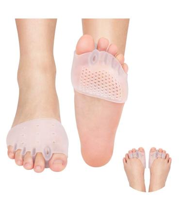 3-Hole Bunion Corrector Protector 5-Hole Big Toe Straighteners Gel Toe Separator Foot Splint Support for Hallux Valgus Overlapping Hammer Turf Bent Toe Day and Night Pain Relief 2 Pair Set