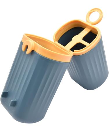Hoshen Portable Travel Toothbrush Cup - Multifunctional Toothbrush Holder & Wash Cup for Toothpaste & Toothbrush Storage - Dark Blue - Buy Online on GoSupps.com